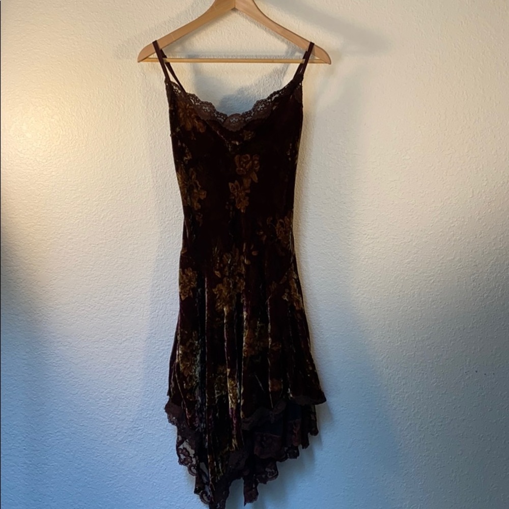 Betsey Johnson Velvet handkerchief dress